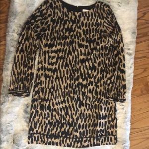 Animal print  Loft long sleeved dress size 6